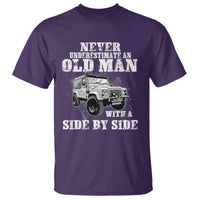 Classic Car T Shirt Never Underestimate An Old Man With A Side By Side Vintage Car - Wonder Print Shop