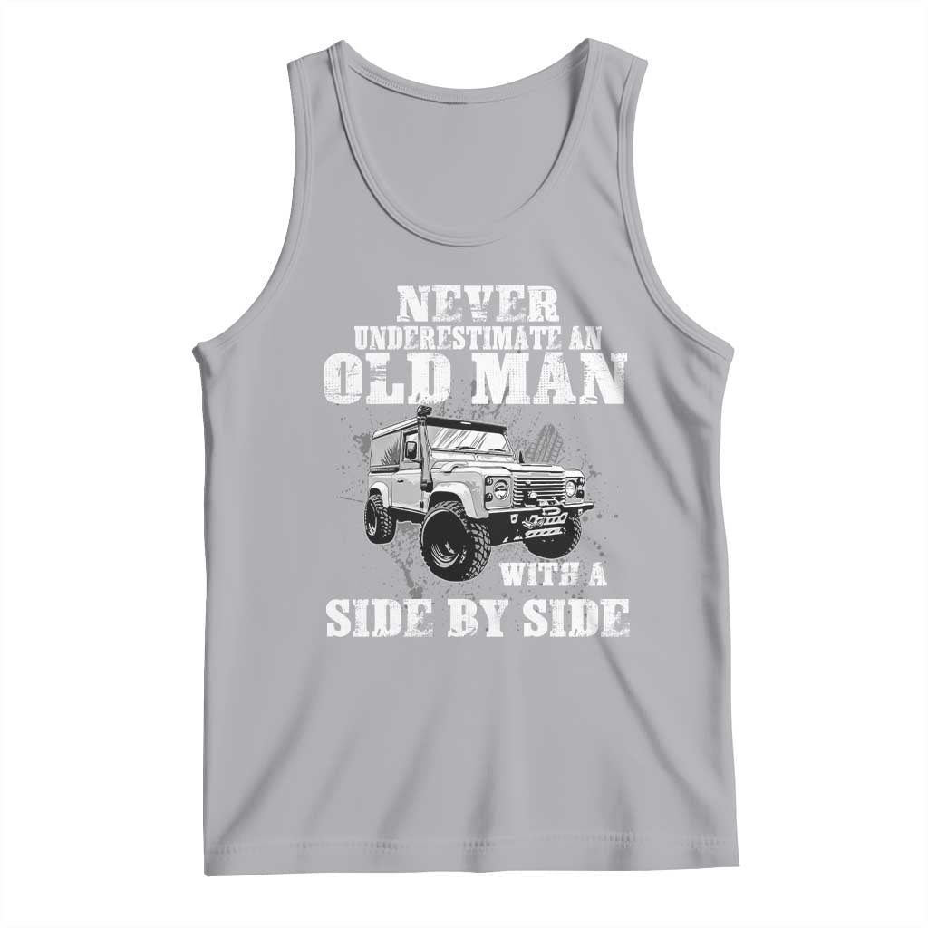 Classic Car Tank Top Never Underestimate An Old Man With A Side By Side Vintage Car - Wonder Print Shop
