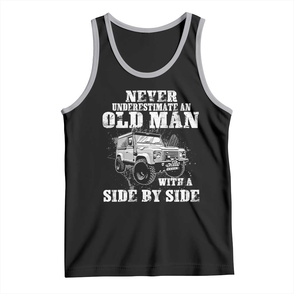 Classic Car Tank Top Never Underestimate An Old Man With A Side By Side Vintage Car - Wonder Print Shop