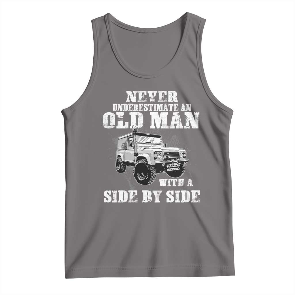 Classic Car Tank Top Never Underestimate An Old Man With A Side By Side Vintage Car - Wonder Print Shop