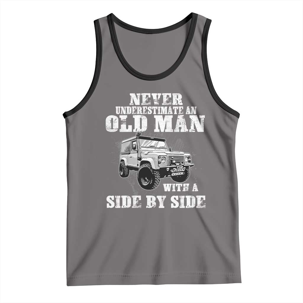 Classic Car Tank Top Never Underestimate An Old Man With A Side By Side Vintage Car - Wonder Print Shop