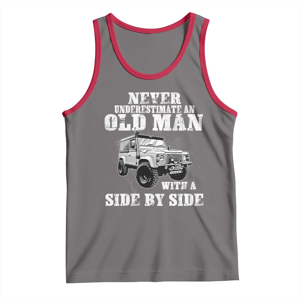 Classic Car Tank Top Never Underestimate An Old Man With A Side By Side Vintage Car - Wonder Print Shop