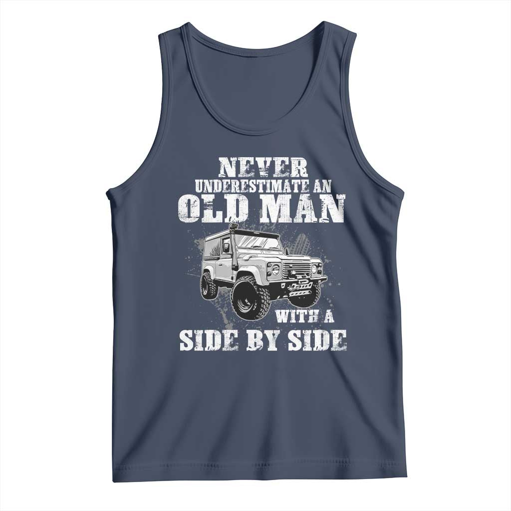 Classic Car Tank Top Never Underestimate An Old Man With A Side By Side Vintage Car - Wonder Print Shop