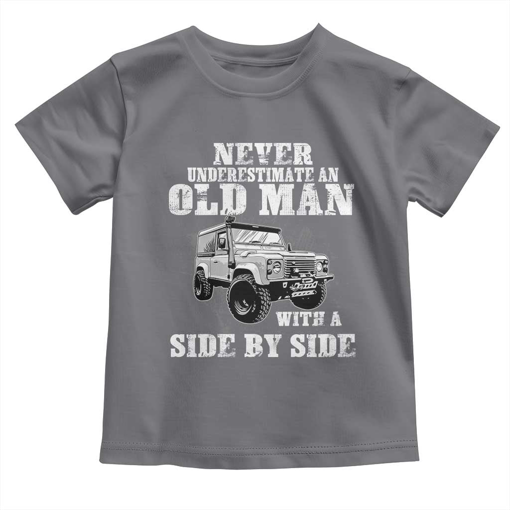 Classic Car Toddler T Shirt Never Underestimate An Old Man With A Side By Side Vintage Car - Wonder Print Shop