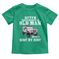 Classic Car Toddler T Shirt Never Underestimate An Old Man With A Side By Side Vintage Car - Wonder Print Shop