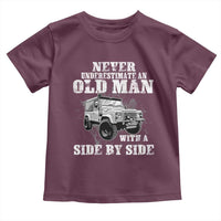 Classic Car Toddler T Shirt Never Underestimate An Old Man With A Side By Side Vintage Car - Wonder Print Shop
