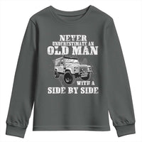 Classic Car Youth Sweatshirt Never Underestimate An Old Man With A Side By Side Vintage Car - Wonder Print Shop