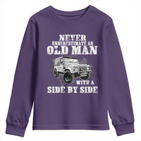 Classic Car Youth Sweatshirt Never Underestimate An Old Man With A Side By Side Vintage Car - Wonder Print Shop