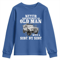 Classic Car Youth Sweatshirt Never Underestimate An Old Man With A Side By Side Vintage Car - Wonder Print Shop