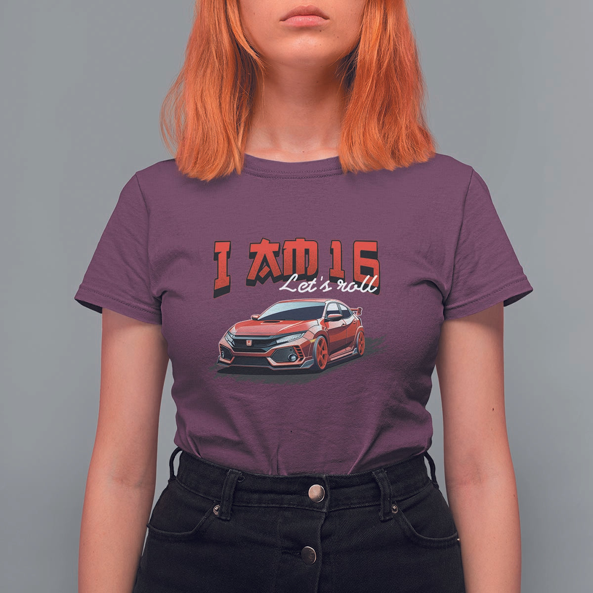 Funny 16th Birthday T Shirt For Women I'm 16 Let's Roll Car Driver 16 Years Old - Wonder Print Shop