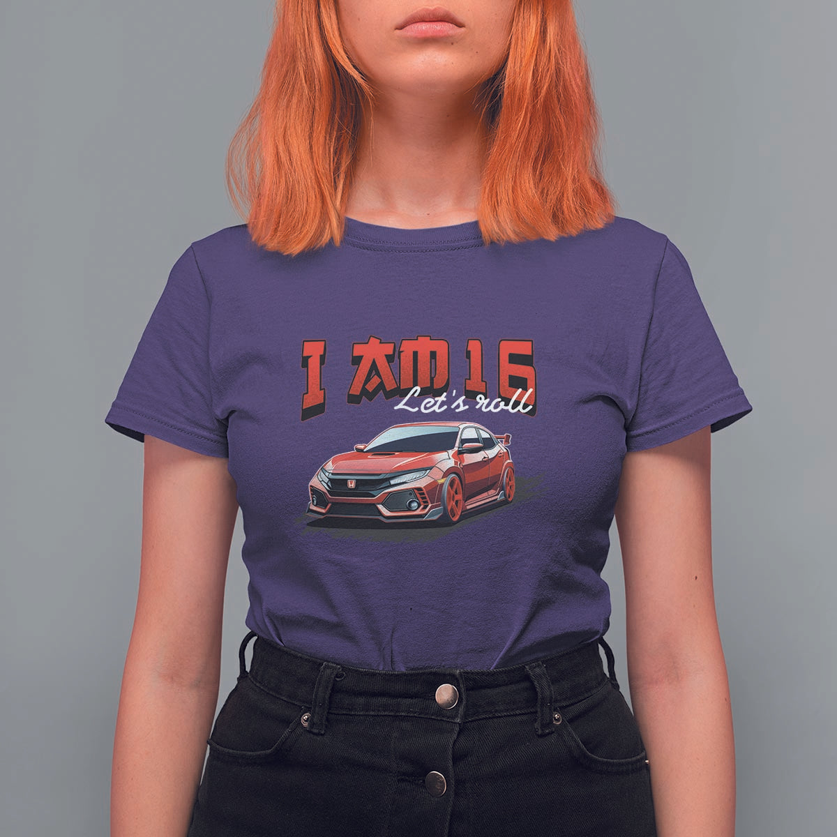 Funny 16th Birthday T Shirt For Women I'm 16 Let's Roll Car Driver 16 Years Old - Wonder Print Shop