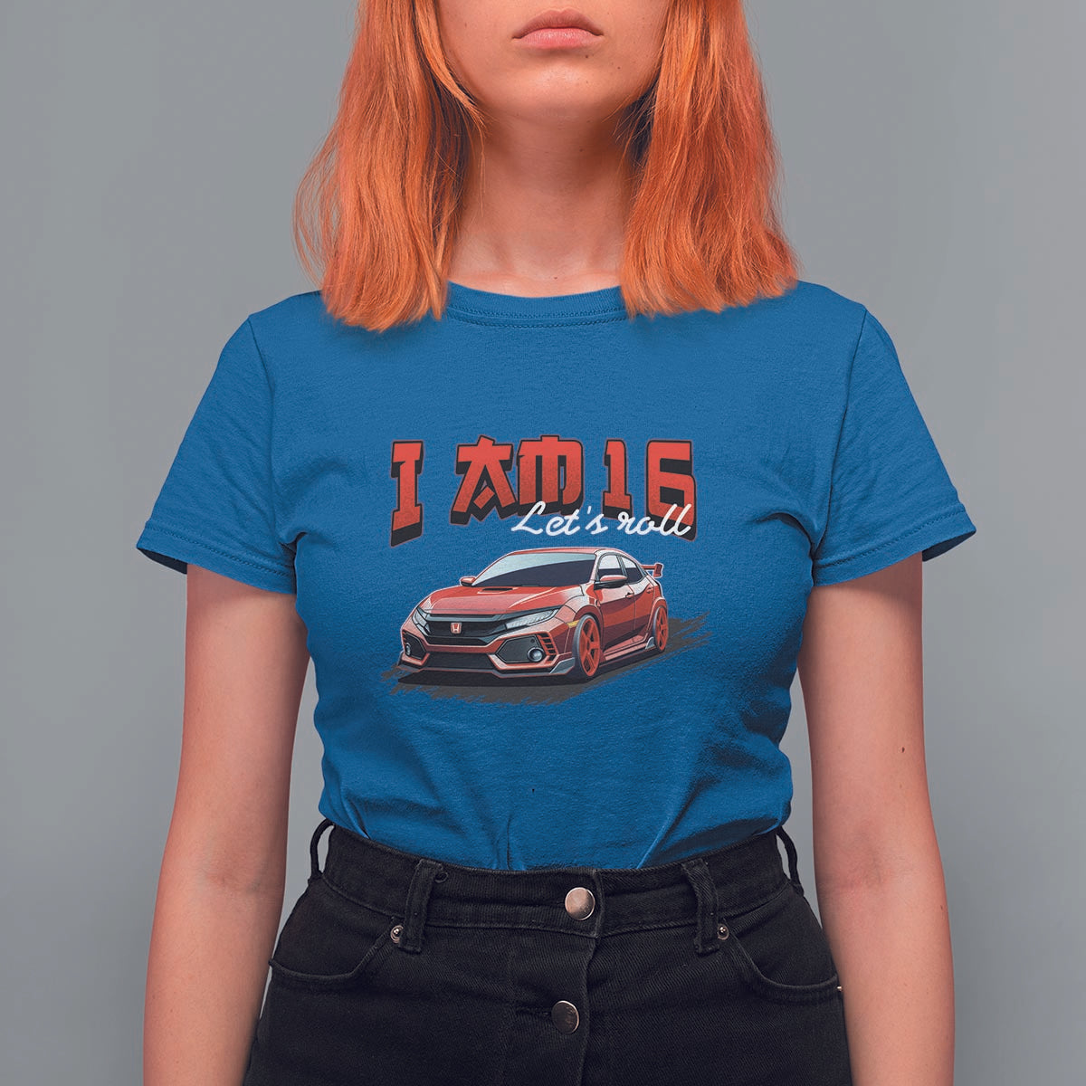 Funny 16th Birthday T Shirt For Women I'm 16 Let's Roll Car Driver 16 Years Old - Wonder Print Shop
