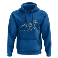 Horse Racing Hoodie Race Day Vintage Equestrian Jumping - Wonder Print Shop