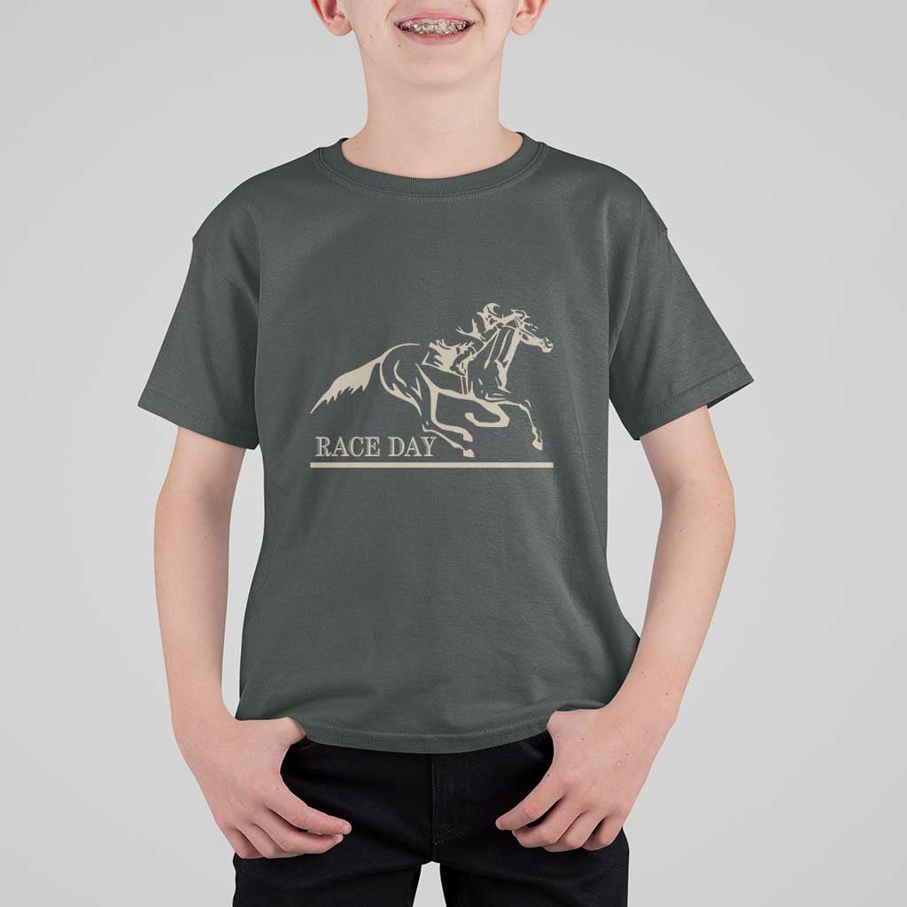 Horse Racing T Shirt For Kid Race Day Vintage Equestrian Jumping - Wonder Print Shop