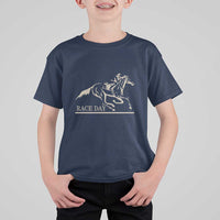 Horse Racing T Shirt For Kid Race Day Vintage Equestrian Jumping - Wonder Print Shop
