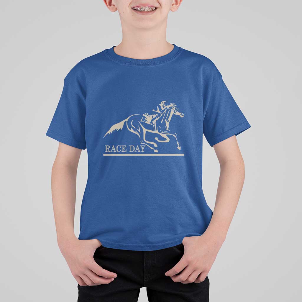 Horse Racing T Shirt For Kid Race Day Vintage Equestrian Jumping - Wonder Print Shop
