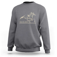 Horse Racing Sweatshirt Race Day Vintage Equestrian Jumping - Wonder Print Shop