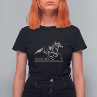 Horse Racing T Shirt For Women Race Day Vintage Equestrian Jumping - Wonder Print Shop