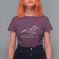 Horse Racing T Shirt For Women Race Day Vintage Equestrian Jumping - Wonder Print Shop