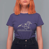 Horse Racing T Shirt For Women Race Day Vintage Equestrian Jumping - Wonder Print Shop