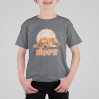 Lazy Golden Retriever T Shirt For Kid Nope Funny Dog Lover - Wonder Print Shop