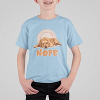 Lazy Golden Retriever T Shirt For Kid Nope Funny Dog Lover - Wonder Print Shop