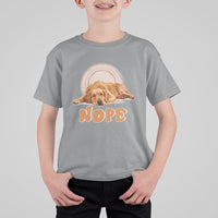 Lazy Golden Retriever T Shirt For Kid Nope Funny Dog Lover - Wonder Print Shop
