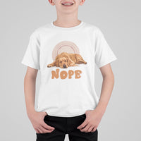 Lazy Golden Retriever T Shirt For Kid Nope Funny Dog Lover - Wonder Print Shop