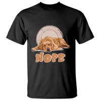 Lazy Golden Retriever T Shirt Nope Funny Dog Lover - Wonder Print Shop