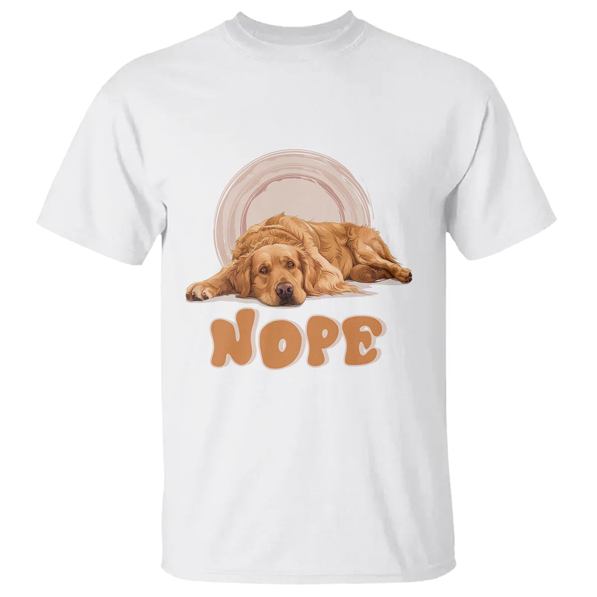 Lazy Golden Retriever T Shirt Nope Funny Dog Lover - Wonder Print Shop
