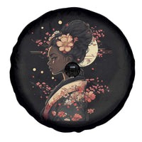 African American Geisha Kimono Blasian Japanese Sakura Spare Tire Cover