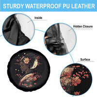 African American Geisha Kimono Blasian Japanese Sakura Spare Tire Cover