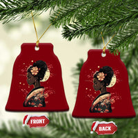 African American Geisha Kimono Blasian Japanese Sakura Ceramic Ornament
