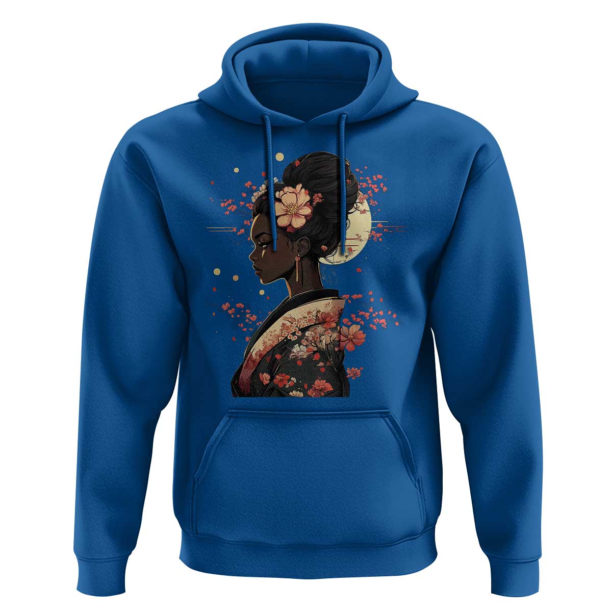 African American Geisha Kimono Blasian Japanese Sakura Hoodie