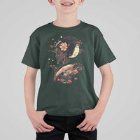 African American Geisha Kimono Blasian Japanese Sakura T Shirt For Kid