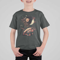 African American Geisha Kimono Blasian Japanese Sakura T Shirt For Kid