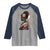 African American Geisha Kimono Blasian Japanese Sakura Raglan Shirt