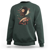 African American Geisha Kimono Blasian Japanese Sakura Sweatshirt
