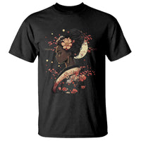 African American Geisha Kimono Blasian Japanese Sakura T Shirt