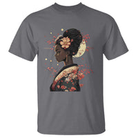 African American Geisha Kimono Blasian Japanese Sakura T Shirt