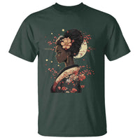 African American Geisha Kimono Blasian Japanese Sakura T Shirt