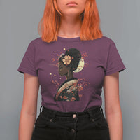 African American Geisha Kimono Blasian Japanese Sakura T Shirt For Women
