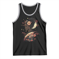 African American Geisha Kimono Blasian Japanese Sakura Tank Top