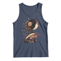 African American Geisha Kimono Blasian Japanese Sakura Tank Top