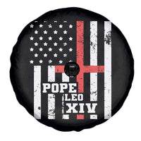 Pope Leo XIV Spare Tire Cover First American Pope Catholic Religious Cross American Flag
