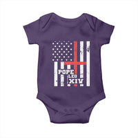 Pope Leo XIV Baby Onesie First American Pope Catholic Religious Cross American Flag