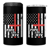 Pope Leo XIV 4 in 1 Can Cooler Tumbler First American Pope Catholic Religious Cross American Flag