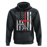 Pope Leo XIV Hoodie First American Pope Catholic Religious Cross American Flag