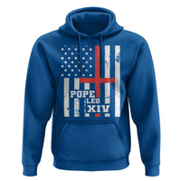 Pope Leo XIV Hoodie First American Pope Catholic Religious Cross American Flag