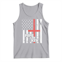 Pope Leo XIV Tank Top First American Pope Catholic Religious Cross American Flag